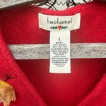 Vintage 90s Bechamel Ugly Christmas Sweater Vest Snowmen Presents Zip Up LARGE Red Photo 1