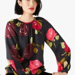 Kate Spade ‎ Just Rosy Keyhole Top Silk Size XXS Photo 0