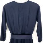 Lands' End Vintage  Wool Crewneck Dress Belted Knee Length Polyester Lined Skirt 8 Photo 4