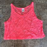 PINK - Victoria's Secret PINK Victoria’s Secret Crochet/Lace Cropped Tank Top Swim Coverup Photo 0