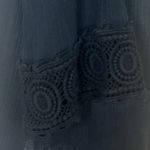 La Blanca  Swim Coverup Black Gauze Lace Embroidery V-neck Women’s Size Large Photo 8