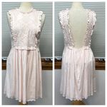Paul & Joe Sister NWT Baby Rose Pink Eyelet Ruffle Backless Mini Dress Size 6 Photo 1