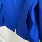 Dress Barn Wool Vintage Blazer Blue Zip Up Lined Career Long Sleeve Chic Size 6 Photo 8