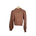 Lulus  Piece of My Heart Rusty Rose Mock Neck Puff Shoulder Sweater Size M Photo 11