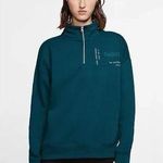Nike Sportswear 1/4 Zip Relaxed Terry Sweatshirt Size Small CU3560 Teal Blue Coz Photo 2