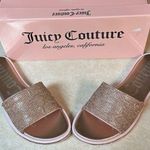 Juicy Couture ‘Yippy’ Crystal Embellished Rose Gold Slides Photo 0