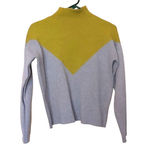 Cynthia Rowley Size Small S Green Gray Grey Color Block Sweater Neck Photo 0
