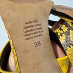 Alias Mae Cleo Yellow Snakeskin Embossed Heeled Sandal Size 38 Black Photo 5