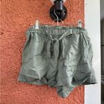 Aerie Green Camp Shorts Lyocell Tie Waist Paperbag Shorts Size Large Photo 0