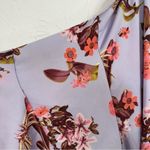 Victoria's Secret Victoria Secret Purple Floral Bell Sleeve Robe Womens S Belted Short Kimono Photo 2