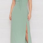 Abercrombie & Fitch Women's Sage Green Sleeveless Tie Front Midi Dress size XS Photo 0