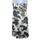 David's Bridal David’s Bridal Black White Floral Strapless Bridal Bridesmaid Party Dress 10 NWT Photo 1