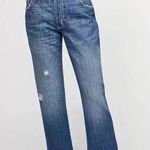 Free People NWT  We The Free Maggie Mid Rise Straight In Sequoia Blue Sz 25 Photo 0