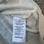 Pilcro Anthropologie Ivory Ruched Yoke Cotton Tee Top Small Boho Minimalist Photo 4