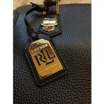 Ralph Lauren Lauren  Women’s Black Pebbled Leather Handbag Purse Tote Photo 2