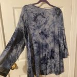 Ruby Rd 1X Women's Blue Tie-Dye Top Photo 8