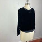 Young Fabulous and Broke Caroline Velour Sweatshirt in Black Photo 2