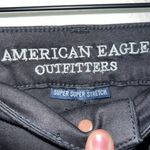 American Eagle  Black Super Super Stretch Hi Rise Shortie Shorts Photo 2