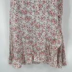Hot Kiss  Faux Wrap Y2K Dress Sz L CottageCore Coquette Dainty Floral Ruffle Hem Photo 2