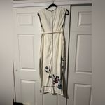 Free People  $248 Bo Embroidery Bohemian Floral Mexican White Midi Dress Festival Photo 4