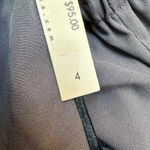 Susana Monaco  Smokey Blue Silk Cold Shoulder Draped Dress Size 4 NWT Photo 7