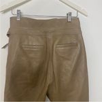 Sézane Sezane 100% lambs leather trousers in tan/ dark beige Photo 14