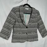 CAbi Cotton Mini Blazer Women’s Size 4 Button Cropped Light Jacket Photo 0