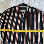 ZARA Striped Belted satin Tunic/Shirt Dress side pockets Black Brawn Size Small Photo 5