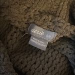 Aerie  Turtle Neck Sweater Brown / Green Small Photo 4