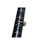 Amethyst 10K YELLOW GOLD OVAL-SHAPED  RING WITH CLEAR STONE ACCENTS - SIZE 6.5 Photo 4