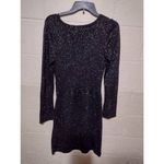 White House | Black Market WHBM Size S Black Silver Shimmer Sweater Dress Photo 2