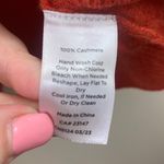 Talbots Pure Cashmere Vibrant Orange Crew Neck Sweater Photo 2