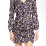 VERO MODA Isa Floral Print Long Sleeve Mini Dress Women’s Size S Ruched NWT Photo 1