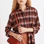Madewell Women’s Medium Flannel Oversized Ex-Boyfriend Swing Shirt Buffalo Check Photo 0