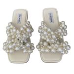 Steve Madden  NWOB Duri Pearl Rhinestone Embellished Wedding Bridal Sandals 8.5 Photo 2