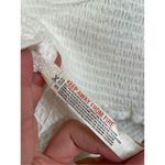 Free People  White Strike A Pose Smocked Cropped Top Large NWOT Photo 5