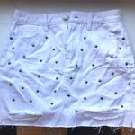 8th of La Boutique White Jean Skirt With Stars  Photo 0