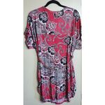 Victoria XL/XXL boho wine red print belted mini dress / tunic top Size undefined Photo 1
