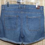 EXPRESS Roll Hem Cut off Distressed Denim Shorts Photo 4
