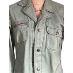 Patagonia Army Green Denim Utility Front Button Women’s Jacket Coat size Medium Photo 15