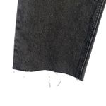 ASOS  Black Cotton Blend Raw Hem Wide Leg Denim Jeans Women Sz 4 Photo 3