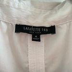 Lafayette 148 New York White Collared Blouse Size 4 (FLAW) Photo 2