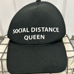 Mixit  Social Distance Queen Black Adjustable Baseball Cap ONE-SIZE Photo 0