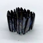 Mother of Pearl Stretch Bracelet Purple Photo 2
