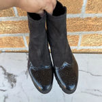 Luca Grossi suede patent leather boots 38.5 Black Size 8.5 Photo 8