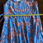 Talbots  Light Blue Fit and Flare Floral Midi Dress Size 14 NEW Flowing Hibiscus Photo 10