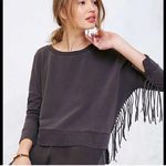 Amuse Society  Crewneck Fringe Sweatshirt Size L Photo 0