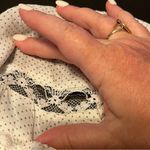 Free People Intimately Size XS White Black Polka Dot & Lace Sleeveless Top *FLAW Photo 5