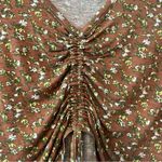 ⭐️Honey Collection bundle of 2 floral cinched front cropped tops size large Black Photo 6