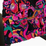 Judith Ann Creations Vintage 60s  Beaded Silk Colorful Kaftan Mini Dress Magenta Photo 5